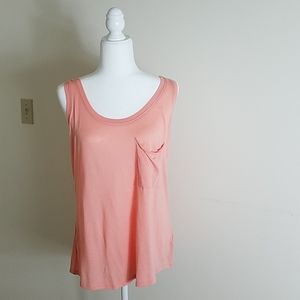 Express light pink pocket detail tank top